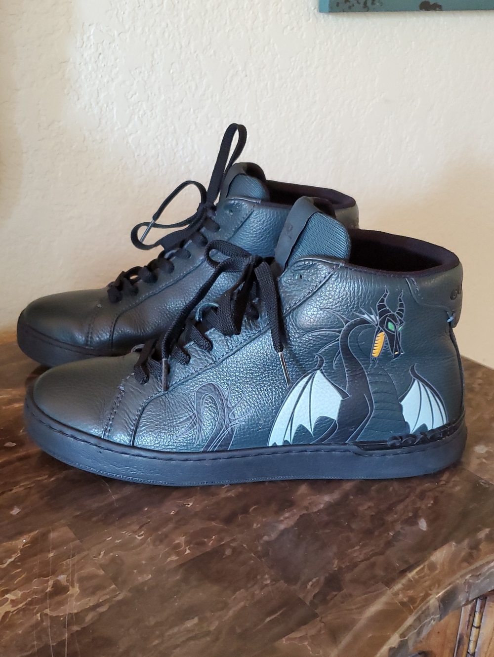 Coach X Disney Maleficentcdragon Clip Hightop Sneakers